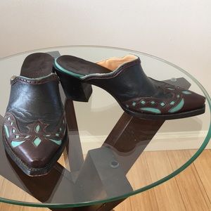 Leather mule boots by The Old Gringo